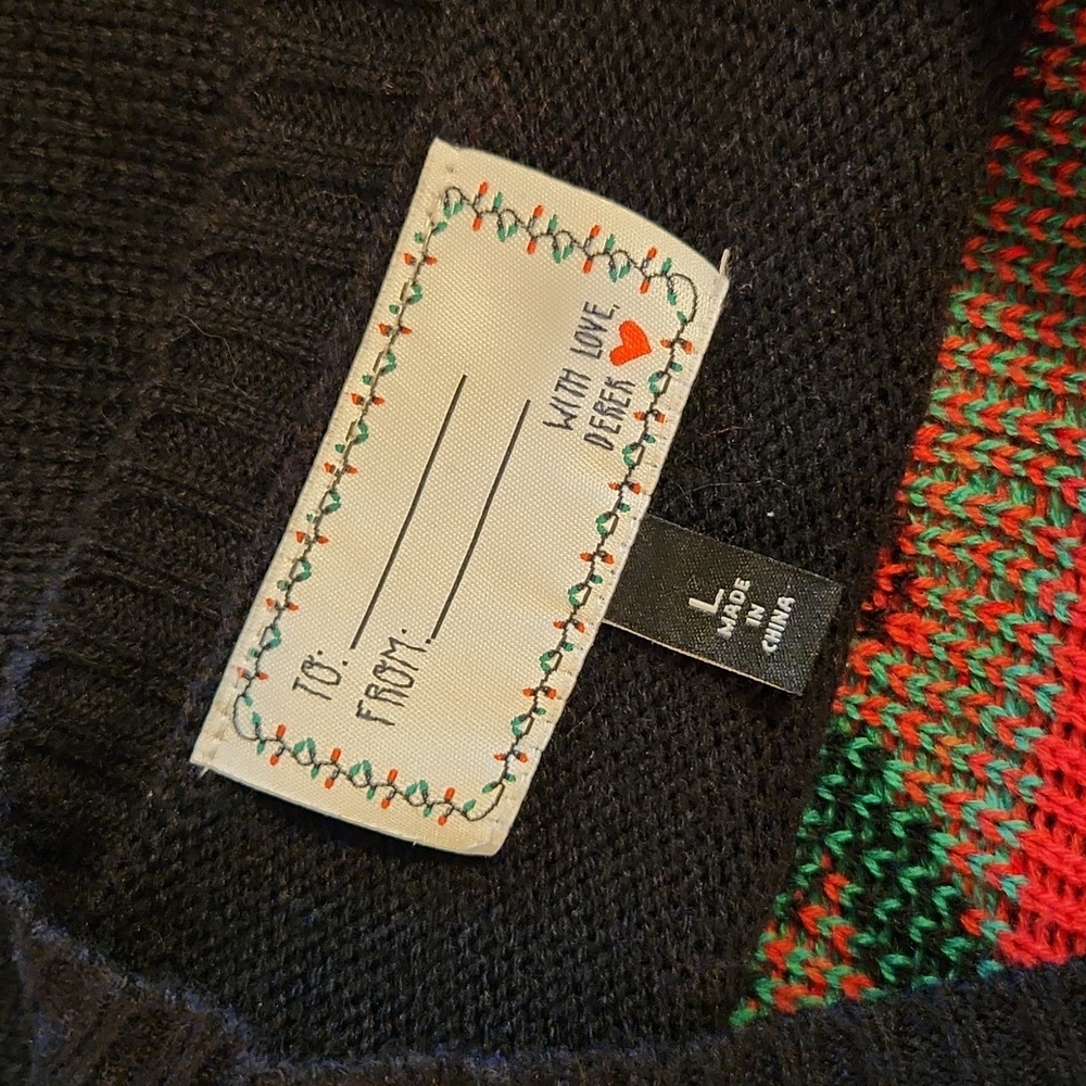 Kiss Me Sequin Mistletoe Christmas Sweater - Picture 6 of 6